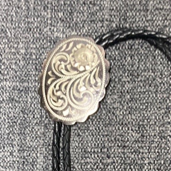 Alpaca Mexico Bolo silver & black leather - Picture 3 of 4